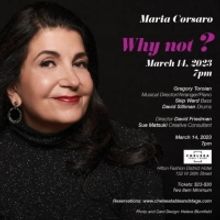 Maria Corsaro to Present WHY NOT? at Chelsea Table + Stage in March