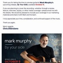 Mark Murphy Releases BY YOUR SIDE Album