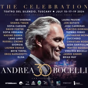 ANDREA BOCELLI 30: THE CELEBRATION Adds New Guest Performers