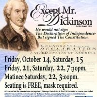 EXCEPT MR. DICKINSON World Premiere to be Presented by 15th Street Friends