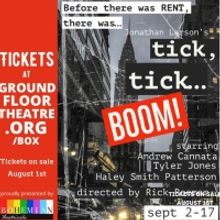 TICK, TICK...BOOM! to be Presented at Ground Floor Theatre in September