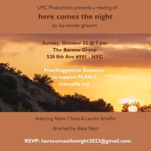 Alison Chace and Lauren Schaffel To Star in Industry Reading of HERE COMES THE NIGHT