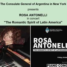 Pianist Rosa Antonelli to Perform THE ROMANTIC SPIRIT OF LATIN AMERICA at…