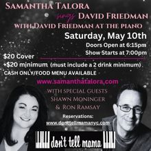 Review: TRUST THE WIND: SAMANTHA TALORA SINGS DAVID FRIEDMAN at Don't Tell Mama Is Pu