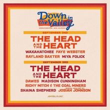 The Head and The Heart Present: Down in the Valley Announces Single-Day Lineups