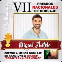 Miguel Antelo gana el Premio Nacional de Doblaje por WICKED