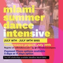 VALLETO Dance to Present SUMMER INTENSIVE + PERFORMANCE PROJECT