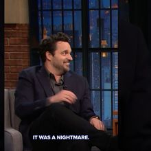 Jake Johnson Tells His NYC Subway Busking Story on LATE NIGHT WITH SETH MEYERS