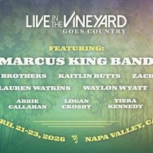 Live In The Vineyard Goes Country Returns to Napa Valley in April