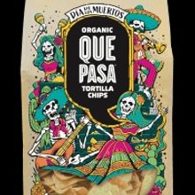 QUE PASA Day of The Dead Yellow Corn Tortilla Chips