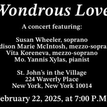 Voices Of The Valiant To Present WONDROUS LOVE at St. John's in the Village