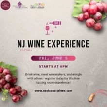 NJ VIRTUAL WINE EXPERIENCE Set for June 5