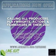 Lime Arts Productions' TWENTY BY TWENTY Fringe Now Accepting Applications