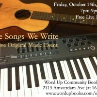 THE SONGS WE WRITE Comes to Word Up Community Bookshop