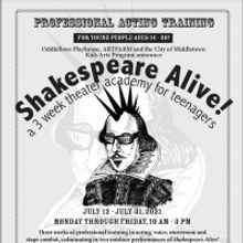 SHAKESPEARE ALIVE! Teen Camp Announced n Middletown