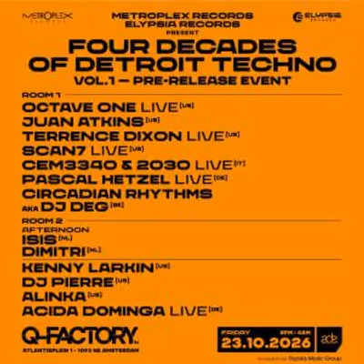 FOUR DECADES OF DETROIT TECHNO VOL.1 to Debut at ADE
