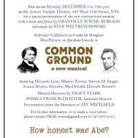 COMMON GROUND Special Book-in-Hand Presentation Set For New York In December