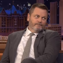 VIDEO: Nick Offerman Talks Resting Empathy Face on THE TONIGHT SHOW WITH JIMMY FALLON