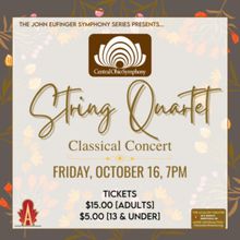 Central Ohio Symphony String Quartet to Perform at The Avalon Theatre