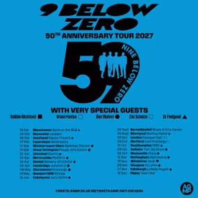 Nine Below Zero to Launch 2027 50th Anniversary European Tour