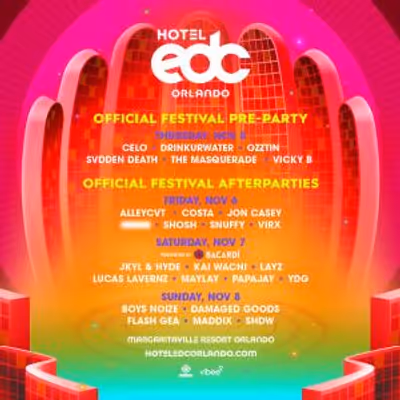 Hotel Edc Orlando Reveals Party Lineup with SVDDEN DEATH, Boys Noize, Kai Wachi