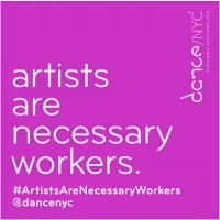 Dance/NYC #ArtistsAreNecessaryWorkers Series Continues June 9