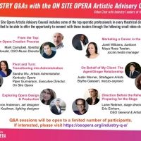 On Site Opera's Artistic Advisory Council To Host Industry Discussions To Stimulate…