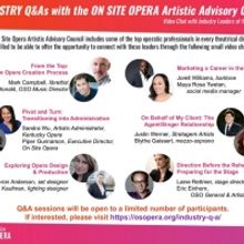 On Site Opera's Artistic Advisory Council To Host Industry Discussions To Stimulate…