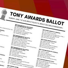 2026 Tony Awards Printable Ballot