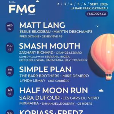 SMASH MOUTH, SIMPLE PLAN, HALF MOON RUN to Headline Gatineau Hot Air Balloon Festival