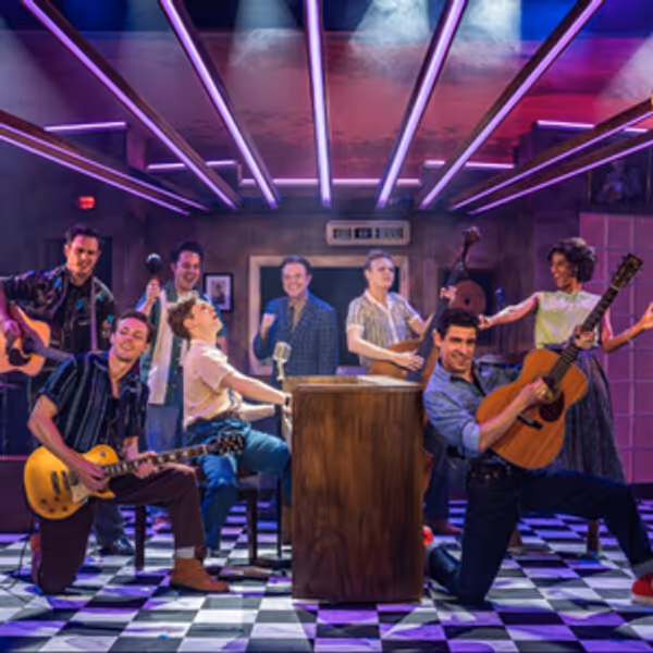 Full Cast Set for MILLION DOLLAR QUARTET London Transfer Photo