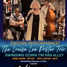 Louisa Lee Poster To Present SWINGING DOWN TIN PAN ALLEY at Silvana
