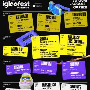 Photos: IGLOOFEST Montreal will present deadmau5, Fatboy Slim, KAYTRANADA, Boris Brej