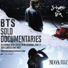 'j-hope IN THE BOX' & 'SUGA: Road to D-DAY' Coming to Cinemas