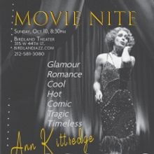 Ann Kittredge to Bring MOVIE NITE to The Birdland Theater
