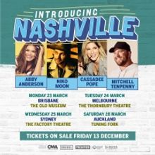 INTRODUCING NASHVILLE Four Artist Series Returns To AU & NZ March 2020
