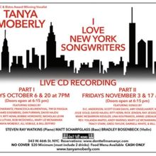 Tanya Moberly To Record I LOVE NEW YORK SONGWRITERS In Performance at Don't Tell Mama