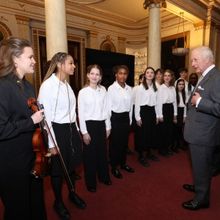 The National Youth Music Theatre Perform For His Majesty The King At Buckingham Pala