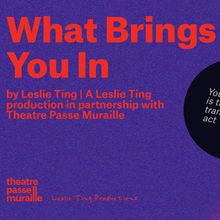 Review: WHAT BRINGS YOU IN at Theatre Passe Muraille