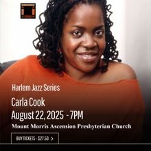 Carla Cook to Perform at Harlem Jazz Series in August