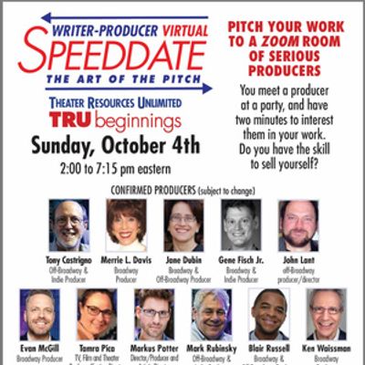 Theater Resources Unlimited to Host Writer-Producer Virtual Speed Date