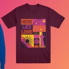 Shop HERE LIES LOVE Merch in Our Theatre Shop!