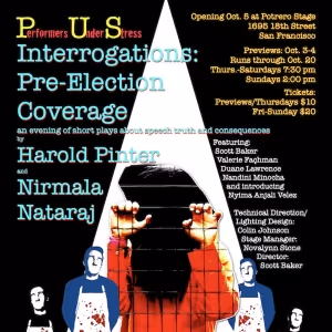Performers Under Stress to Present Three Short Plays By Harold Pinter And Nirmala…