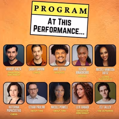Performers From CHESS, THE OUTSIDERS, and More Set For AT THIS PERFORMANCE... at the Green Room 42