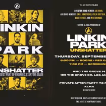 LINKIN PARK: UNSHATTER to Premiere in Los Angeles with Mark Hoppus Q&A