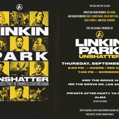 LINKIN PARK: UNSHATTER to Premiere in Los Angeles with Mark Hoppus Q&A