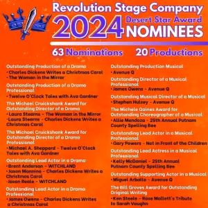 REVOLUTION STAGE COMPANY'S Inaugural Year Garners Over 60 DTL Noms