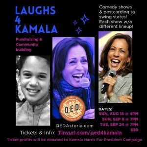 Q.E.D. To Hold Political Comedy Events Through Election Day