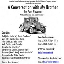 Zoom Premiere of A CONVERSATION WITH MY BROTHER Featuring Austin Pendelton and Arthur