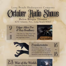 Long Beach Shakespeare Company Unveils October Radio Show Season